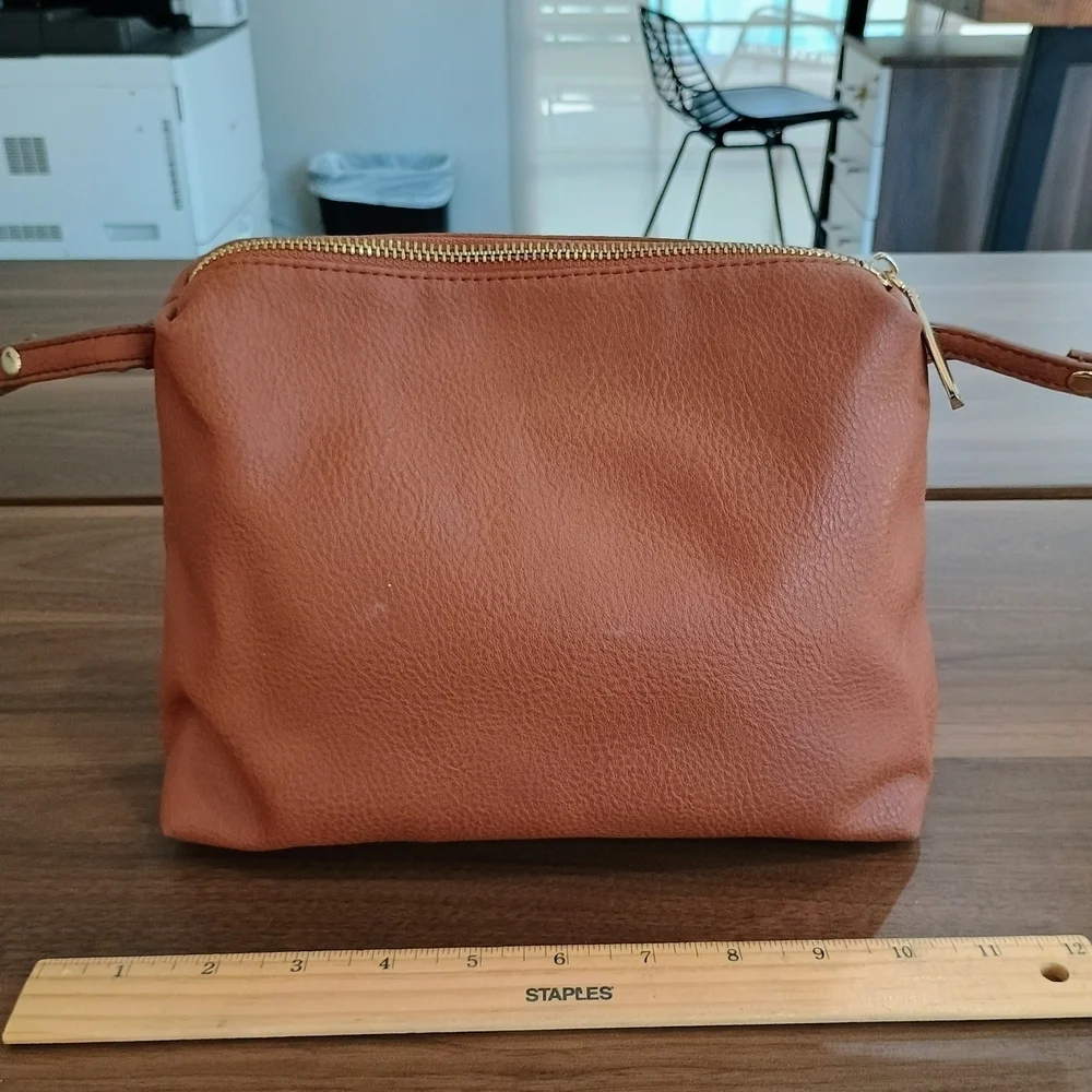 Steve Madden Tan Cosmetic Bag